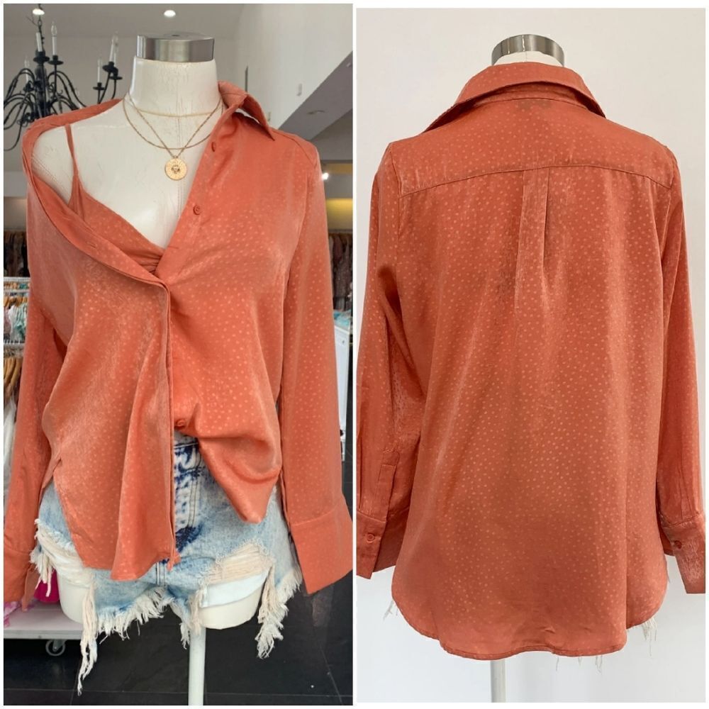 Acoa St. Barts Button-Up Top sz Sm